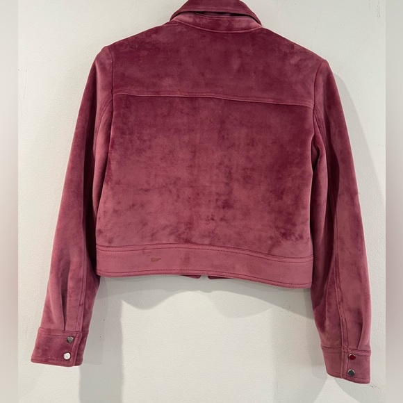 Nine West Velvet Crop Jacket Woman's
Size S Full Zip Pink Pockets Coat - Picture 2 of 10